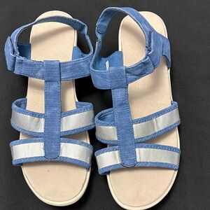 Avon Blue and White Casual Strappy Sandals